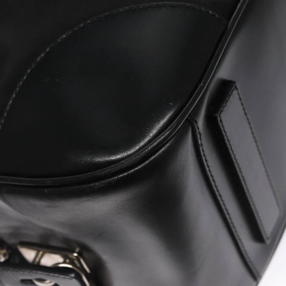 PRADA Shoulder Bag Nylon Leather Black Silver Auth 109083 - Picture 11 of 16